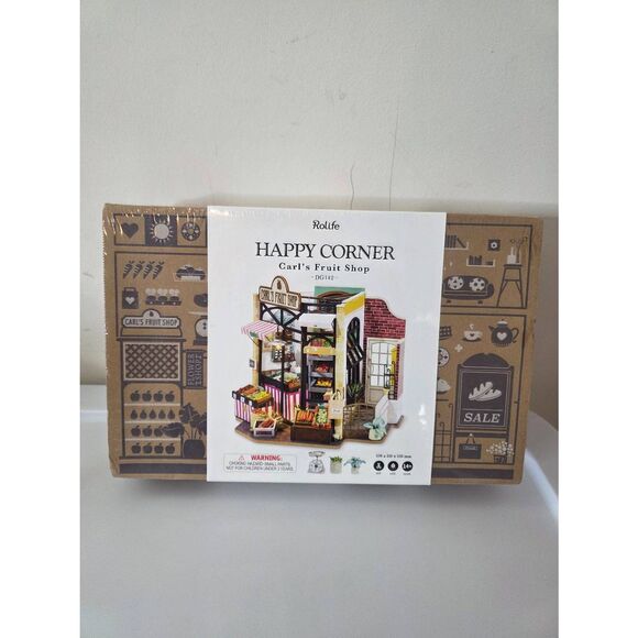 Rolife Happy Corner: Carl's Fruit Shop" DG142 DIY Miniature Dollhouse Kit NEW - Picture 1 of 4